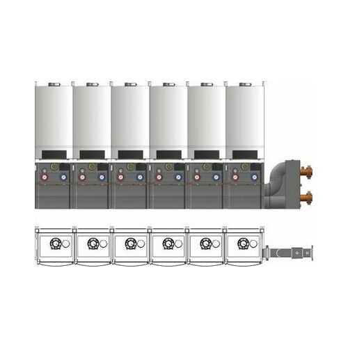 TL6 boiler cascade frame (V2) set with insulation and LLH