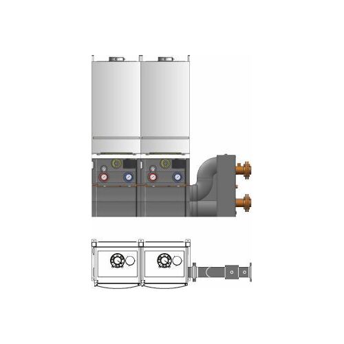  TL2 boiler cascade frame (V2) set with insulation and LLH