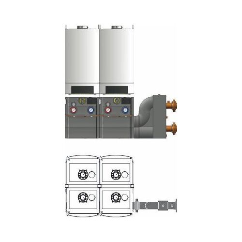 TR4 boiler cascade frame (V2) set with insulation and LLH