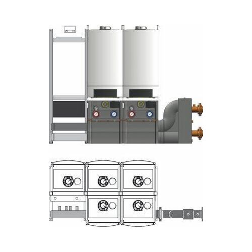 TR5 boiler cascade frame (V2) set with insulation and LLH